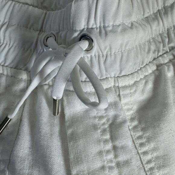 Athleta Cabo  White Linen Pants Sz 2P - Picture 6 of 9